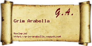 Grim Arabella névjegykártya
